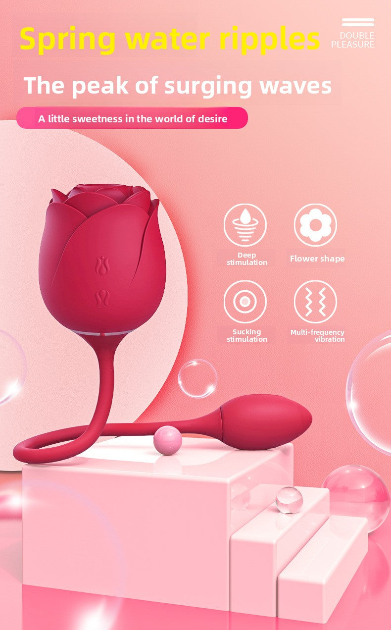 Sucking Double Vibrator Eternal Flower Vibrator Female Masturbator Breast Suction Teasing Vibrating Vibrator