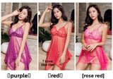 Sexy Lingerie Lace Mesh Temptation Set Plus Size European and American Style Strap Sexy Sleepwear Sheer Nightdress