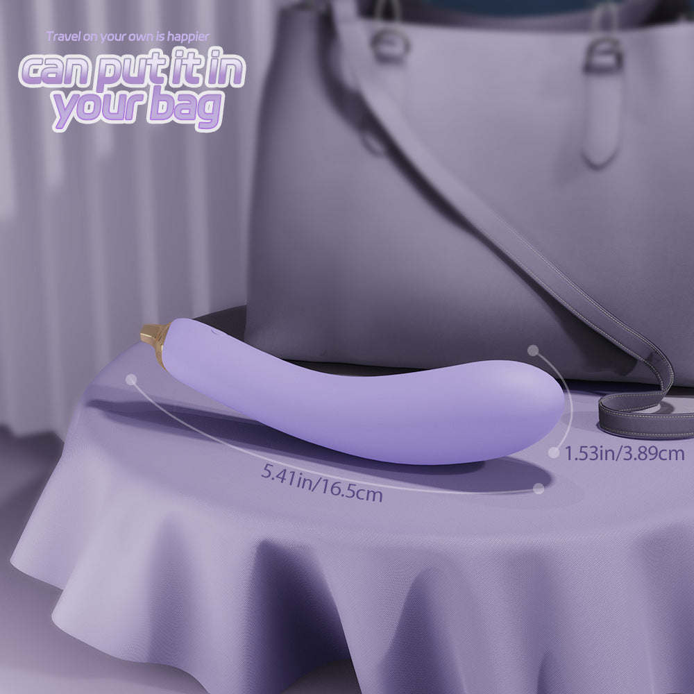 Flexible Eggplant Vibrator Sex Toy – Bendable Insert Design