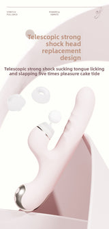 Tongue Licking Telescopic Vibrator Female Strong Vibration Female Masturbator Adult Toy Massage Stick Female Masturbator