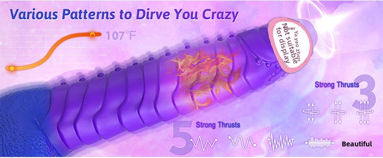 Cross-Border Hot-Selling Female Fake Penis Masturbator Machine Sex Toys Telescopic Swinging Electric Realistic Dildo Fake Body