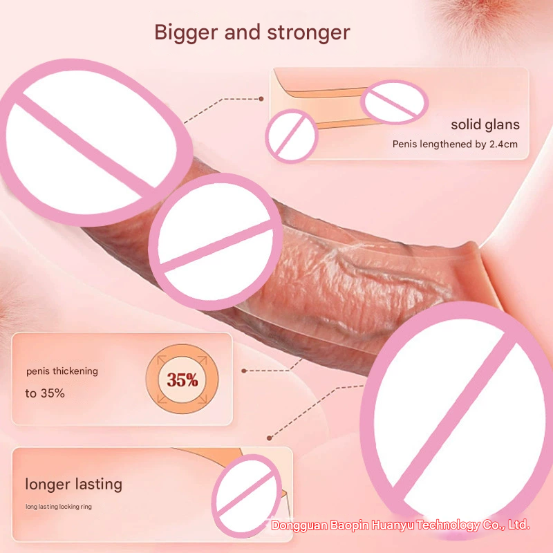 Funda de silicona para pene con simulación eléctrica, retardante, portátil, para agrandar y engrosar el pene, productos para adultos. 