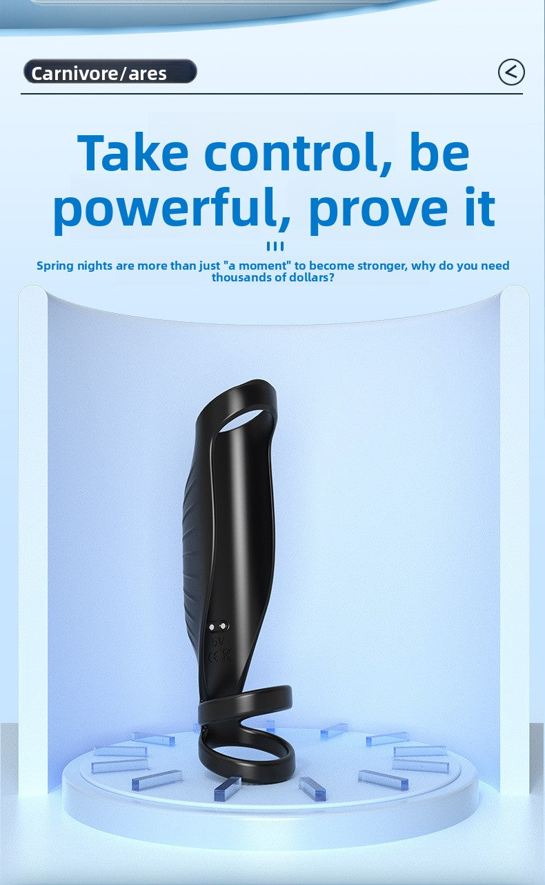 Anillo vibrador doble para bloqueo de semen, juguetes sexuales de resonancia, masturbador unisex, anillo doble para bloqueo de semen. 