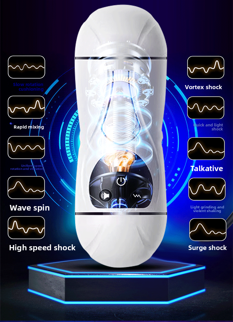 Telescopic Electric Aircraft Cup Fully Automatic Penis Trainer Adult Supplies Male Masturbator