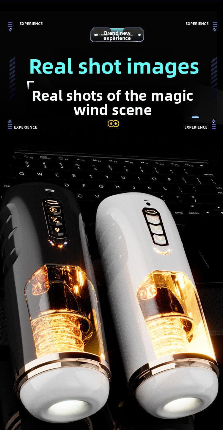 Fully Automatic Telescopic Aircraft Cup Electric Heating Male Masturbation Penis Trainer Adult Sex Toys