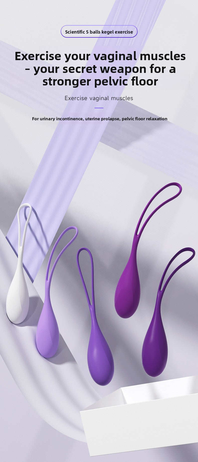 5-Piece Kegel Ball Trainer Sex Toy – Progressive Pelvic System