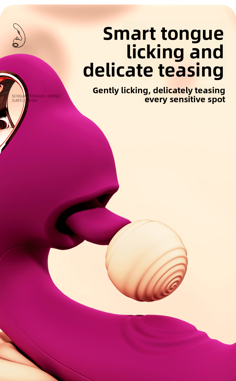 3-in-1 Tongue Licking Vibrator Sex Toy – Flapping G-Spot Motion