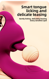 3-in-1 Tongue Licking Vibrator Sex Toy – Flapping G-Spot Motion