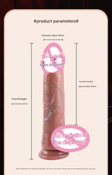 Custom Realistic Soft Flesh Electric Telescopic Female Masturbator Dildo Vibrator Adult Sex Toys