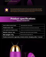 Vibrador inalámbrico femenino con control remoto y masturbador femenino silencioso 