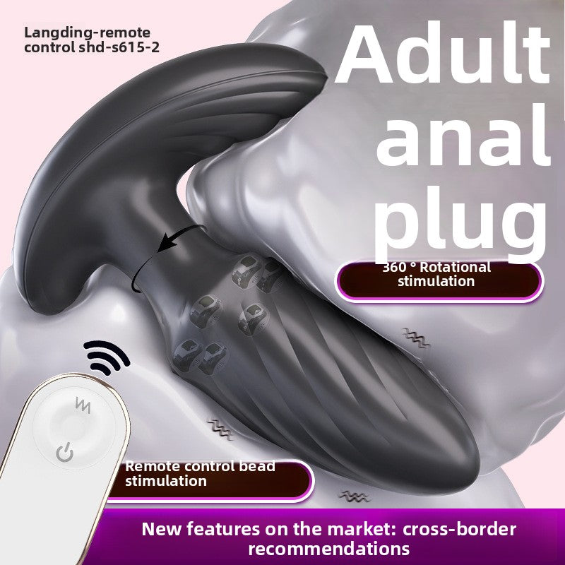 360°Rotating Bead Anal Plug Sex Toy Remote Control Vibrating Anal Plug