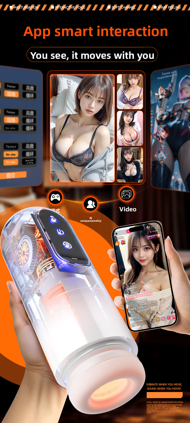 New Product Fully Automatic Intelligent App Telescopic Heating Aircraft Cup Penis Training Toy Male Masturbation Sex Toys