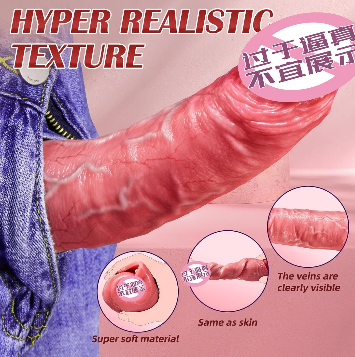 Tongue Licking Simulation Silicone Dildo Sleeve for Men, Electric Remote Control, Enlarged and Thickened Penis Sleeve, Adult Sex Toys