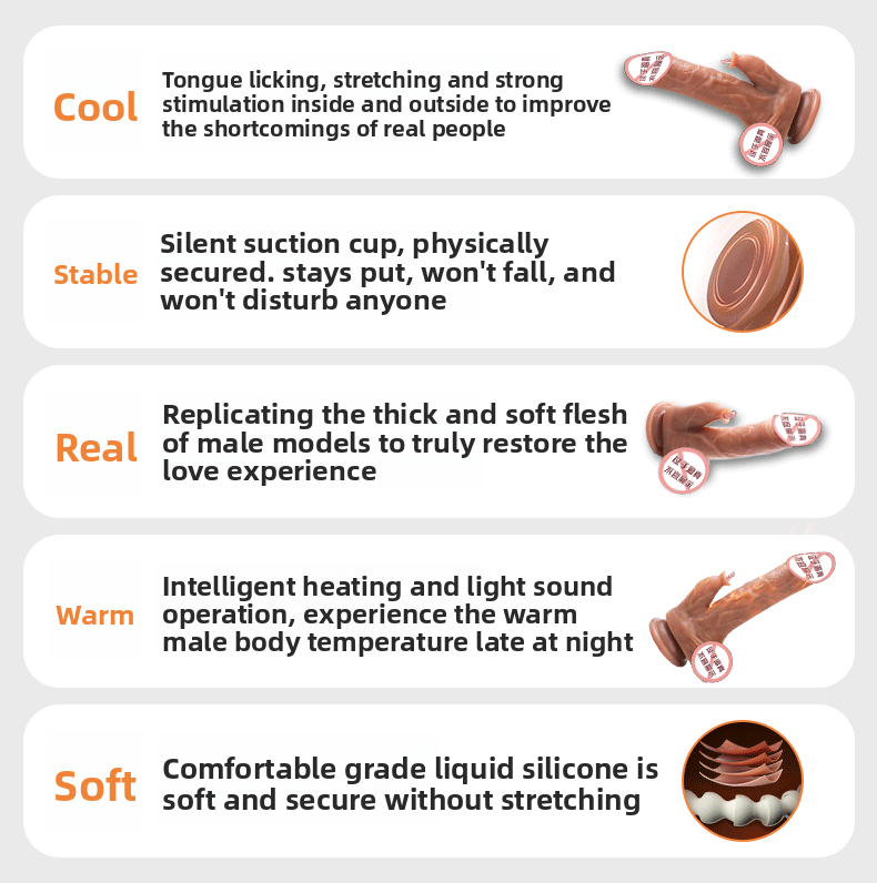 Remote Control Telescopic Heating Realistic Dildo Liquid Soft Flesh Tongue Licking Vibrating Swinging Dildo for Women