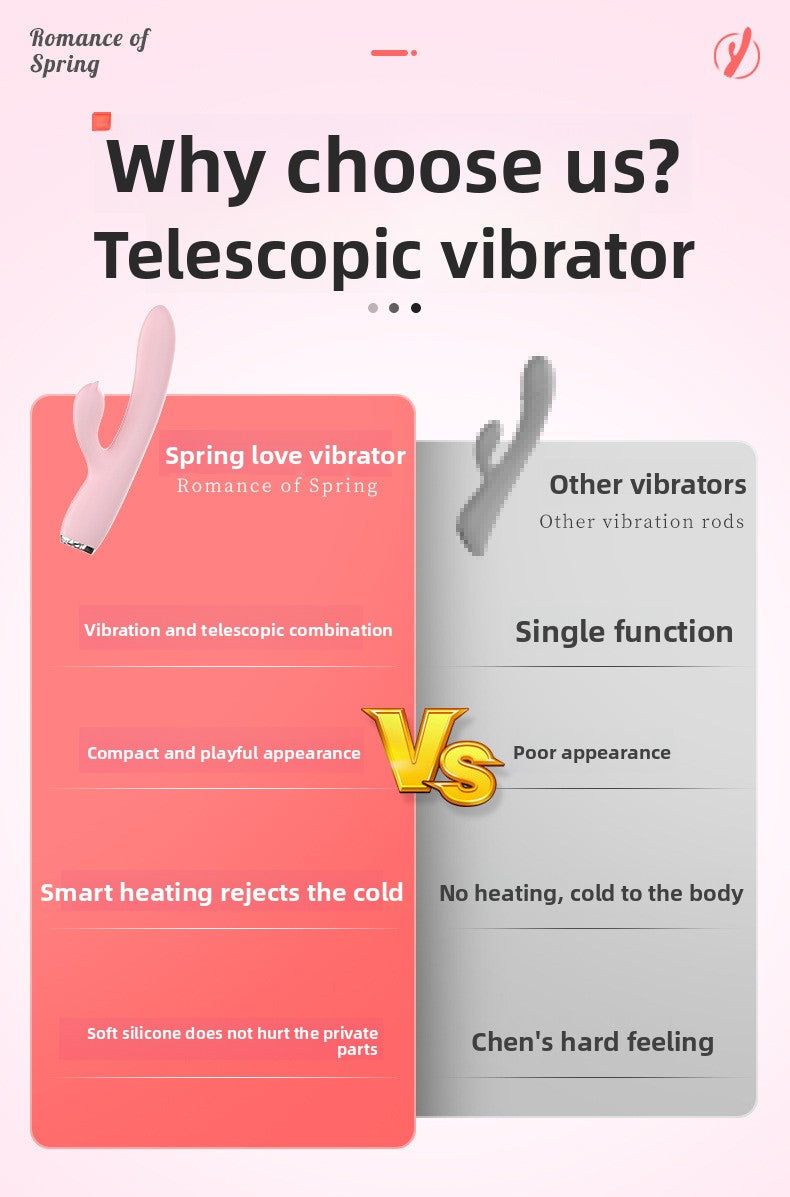 Hot-selling Heated Telescopic Vibrator Female Masturbator Adult Toy Vibrator