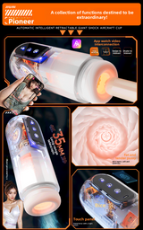 New Product Fully Automatic Intelligent App Telescopic Heating Aircraft Cup Penis Training Toy Male Masturbation Sex Toys