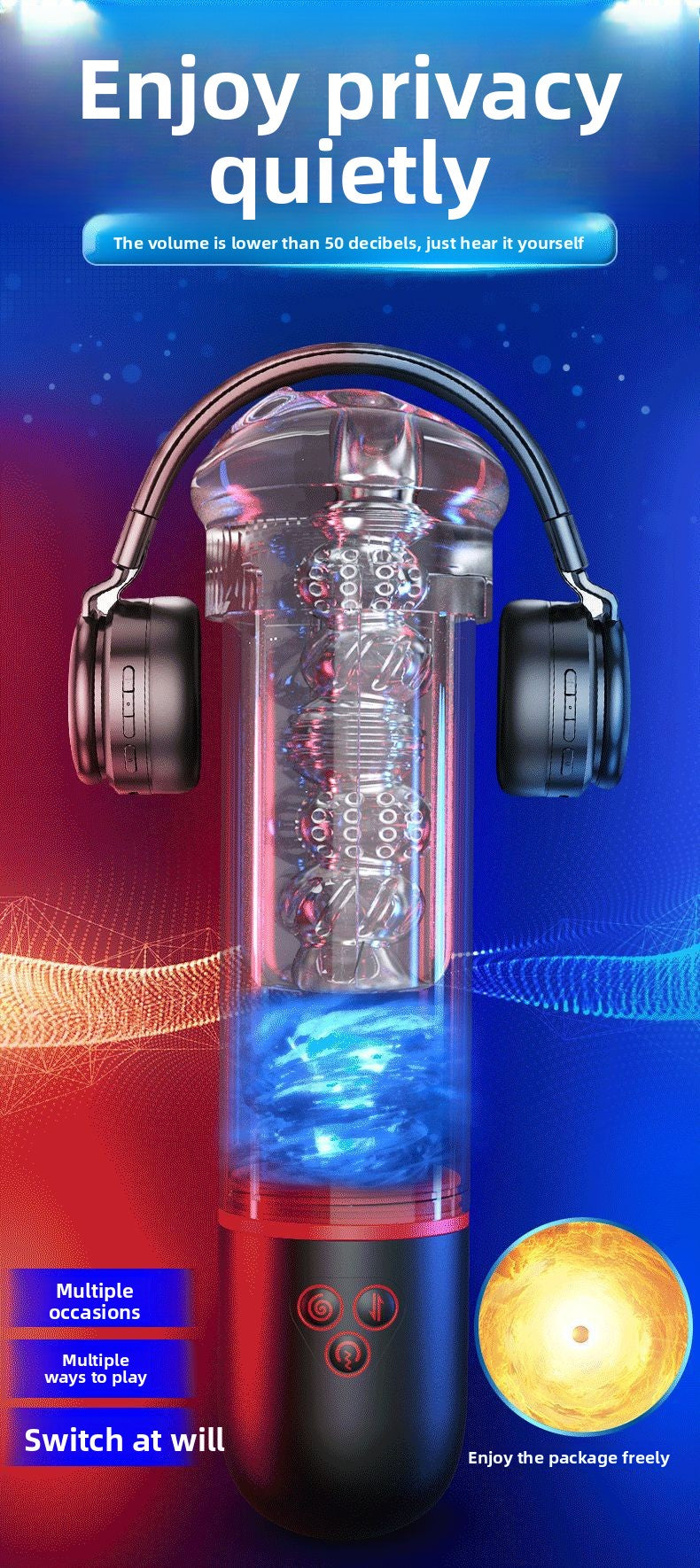 Airplane Cup Male Masturbator Penis Stretching Trainer Intelligent Muscle Building Training Masturbation Cup