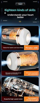 Fully Automatic Telescopic Aircraft Cup Electric Heating Male Masturbation Penis Trainer Adult Sex Toys