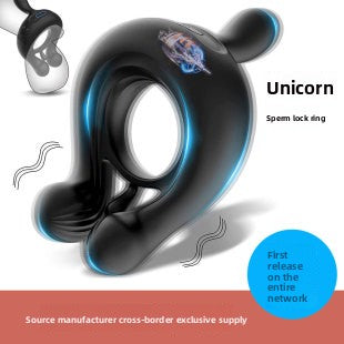 Anillo de bloqueo de semen, masturbador masculino, entrenador de testículos, funda para pene, productos para adultos, anillo vibrador de bloqueo de semen. 
