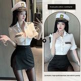 Sexy Erotic Lingerie Policewoman Uniform Temptation Role Play Set Hot Flirting Pajamas Women 5084