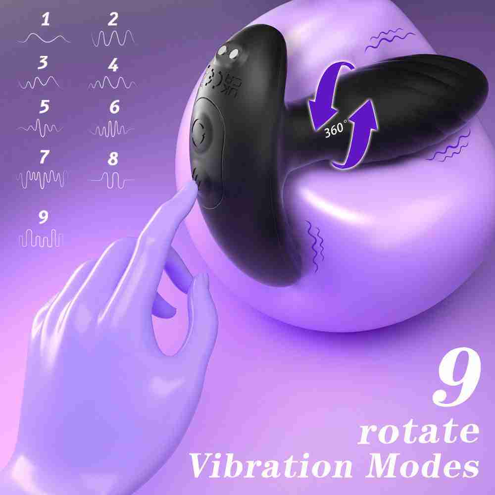 Recommended 360 Degree Rotating Silicone Anal Plug Toy Sex Products Back Court Female Toy Vibrating Anal Plug