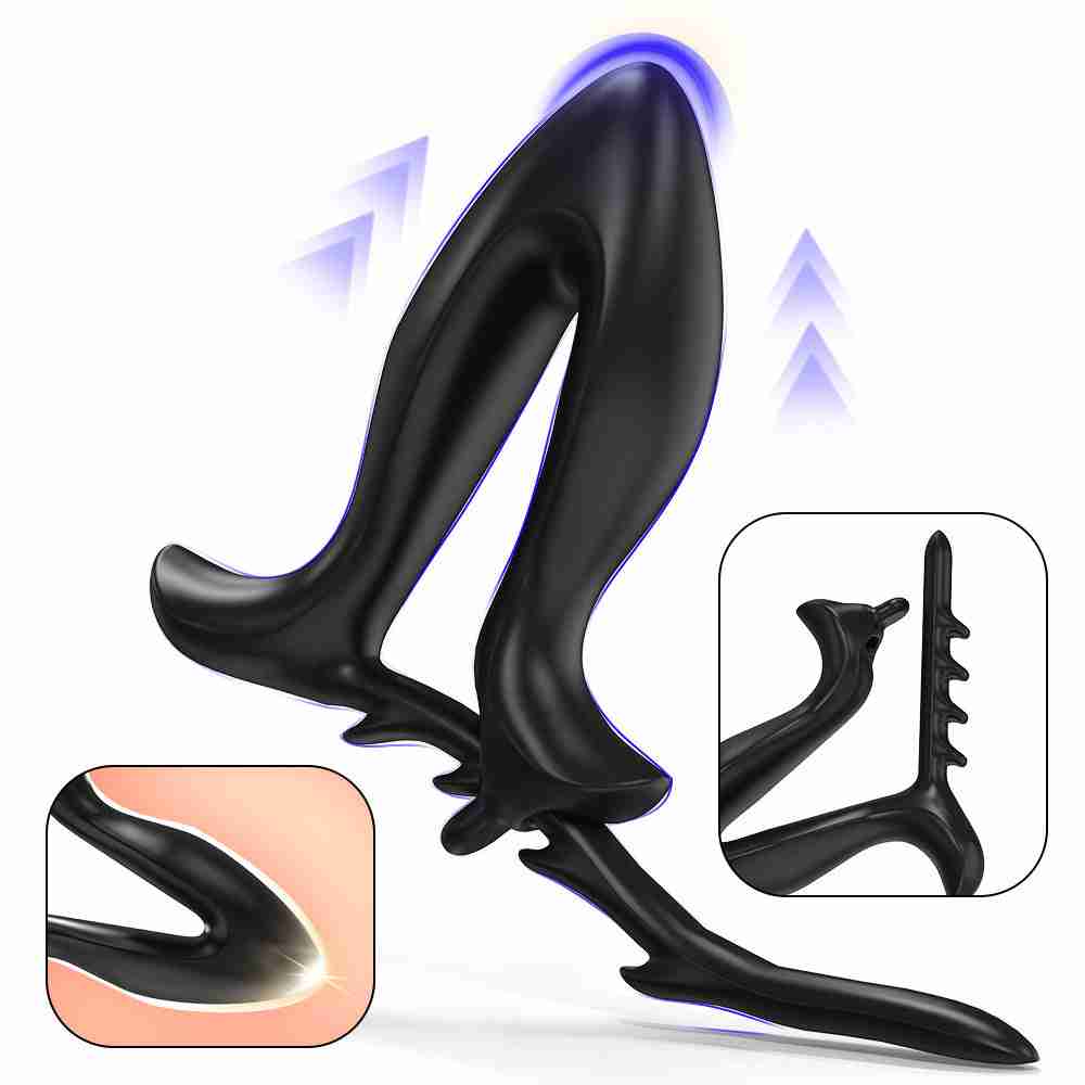 Adjustable Full-Silicone Anal Expander Plug with Vibration