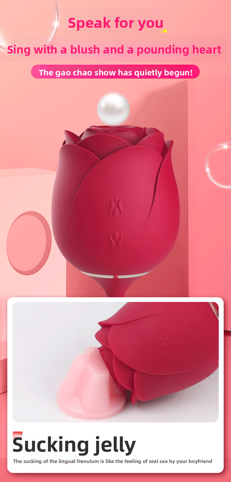 Sucking Double Vibrator Eternal Flower Vibrator Female Masturbator Breast Suction Teasing Vibrating Vibrator