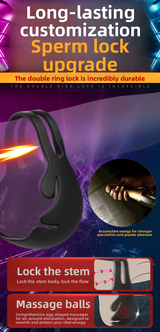 Anillo de bloqueo de semen, masturbador masculino, entrenador de testículos, funda para pene, productos para adultos, anillo vibrador de bloqueo de semen. 
