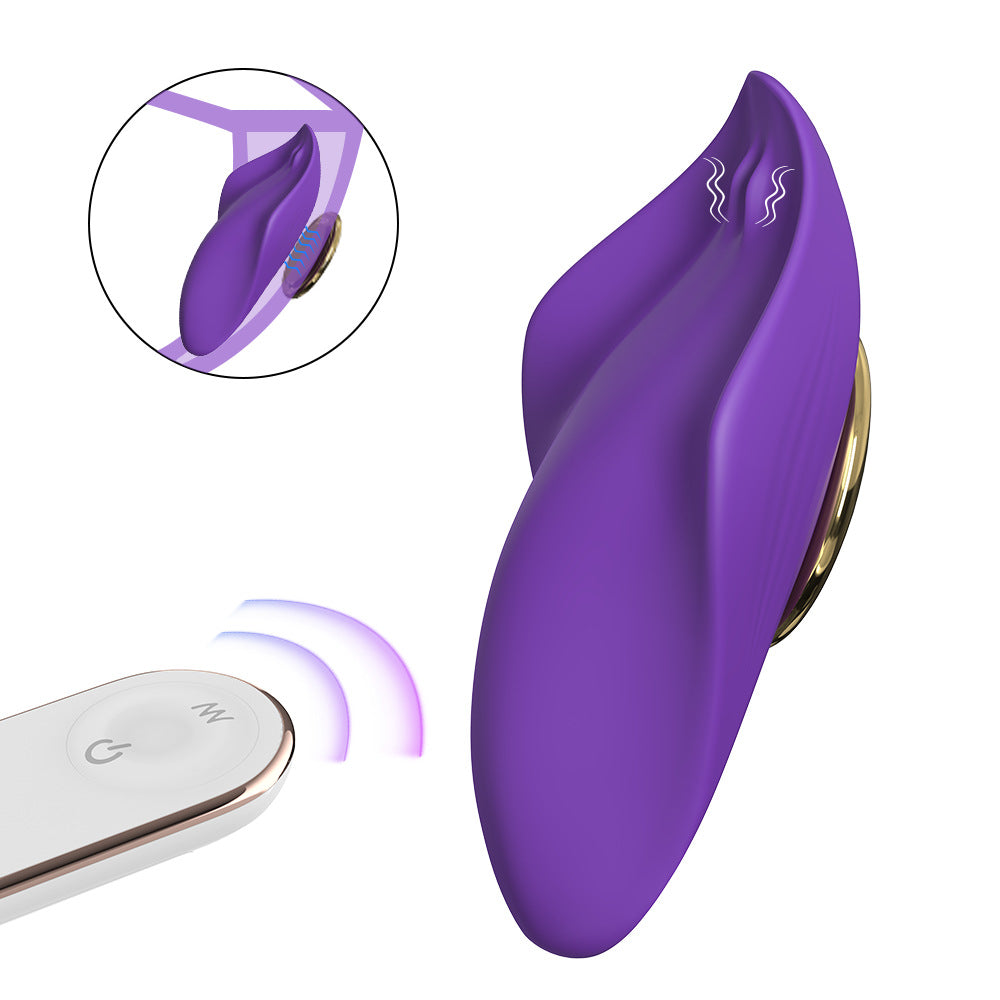 Magnetic Suction Wearable Vibrator for Women, Non-Intrusive Strong Vibration Double-Layer Silicone Female Masturbator, Erotic Vibrator