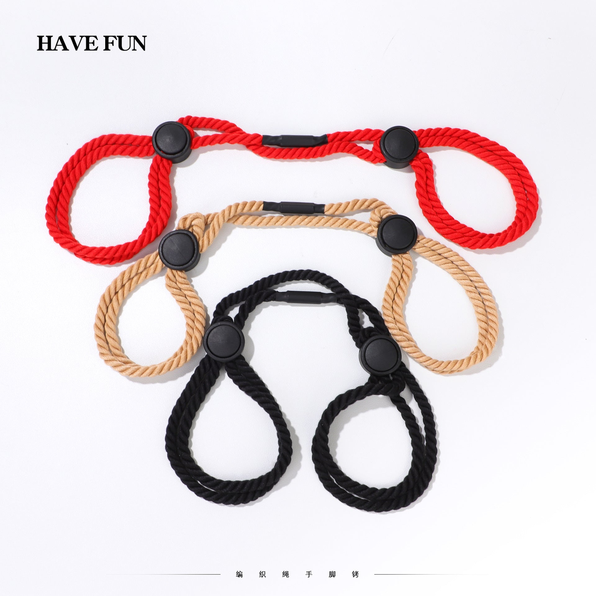Adjustable Cotton Rope Handcuffs for Women, Wearable Props for Adults, Rope Art Hand and Foot Cuffs