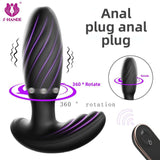 Recommended 360 Degree Rotating Silicone Anal Plug Toy Sex Products Back Court Female Toy Vibrating Anal Plug