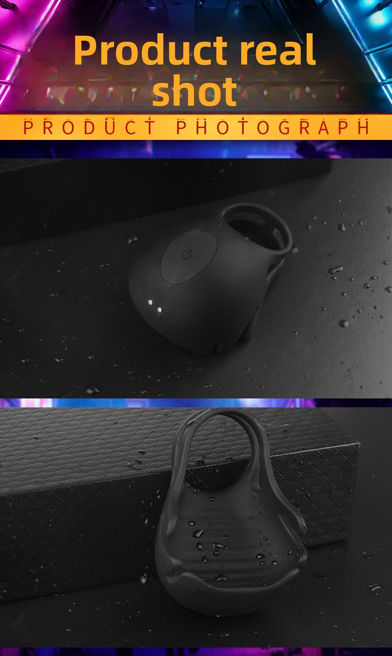 Anillo de bloqueo de semen, masturbador masculino, entrenador de testículos, funda para pene, productos para adultos, anillo vibrador de bloqueo de semen. 
