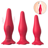Tapón anal vibrador con control remoto para exteriores, juguete femenino, conjunto de tres piezas, productos para adultos, juguetes sexuales anales, tapones anales para la parte trasera. 