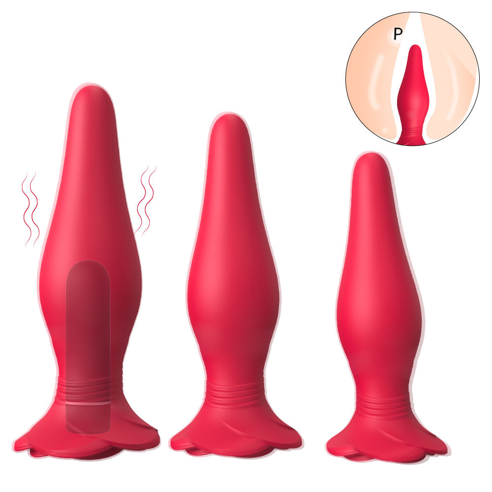 Tapón anal vibrador con control remoto para exteriores, juguete femenino, conjunto de tres piezas, productos para adultos, juguetes sexuales anales, tapones anales para la parte trasera. 