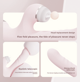 Tongue Licking Telescopic Vibrator Female Strong Vibration Female Masturbator Adult Toy Massage Stick Female Masturbator