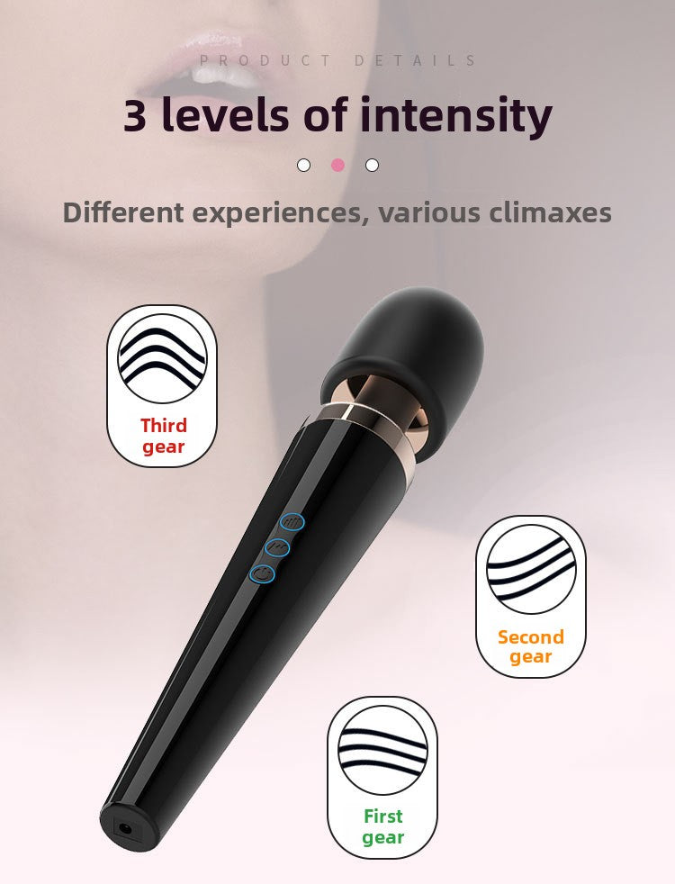 Vibrador Lightning de gran venta, masturbador femenino, gran AV Stick, carga USB 