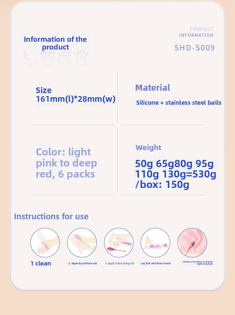 Vaginal Dumbbell Kegel Ball for Women Pelvic Floor Muscle Trainer Private Area Tightening Exerciser