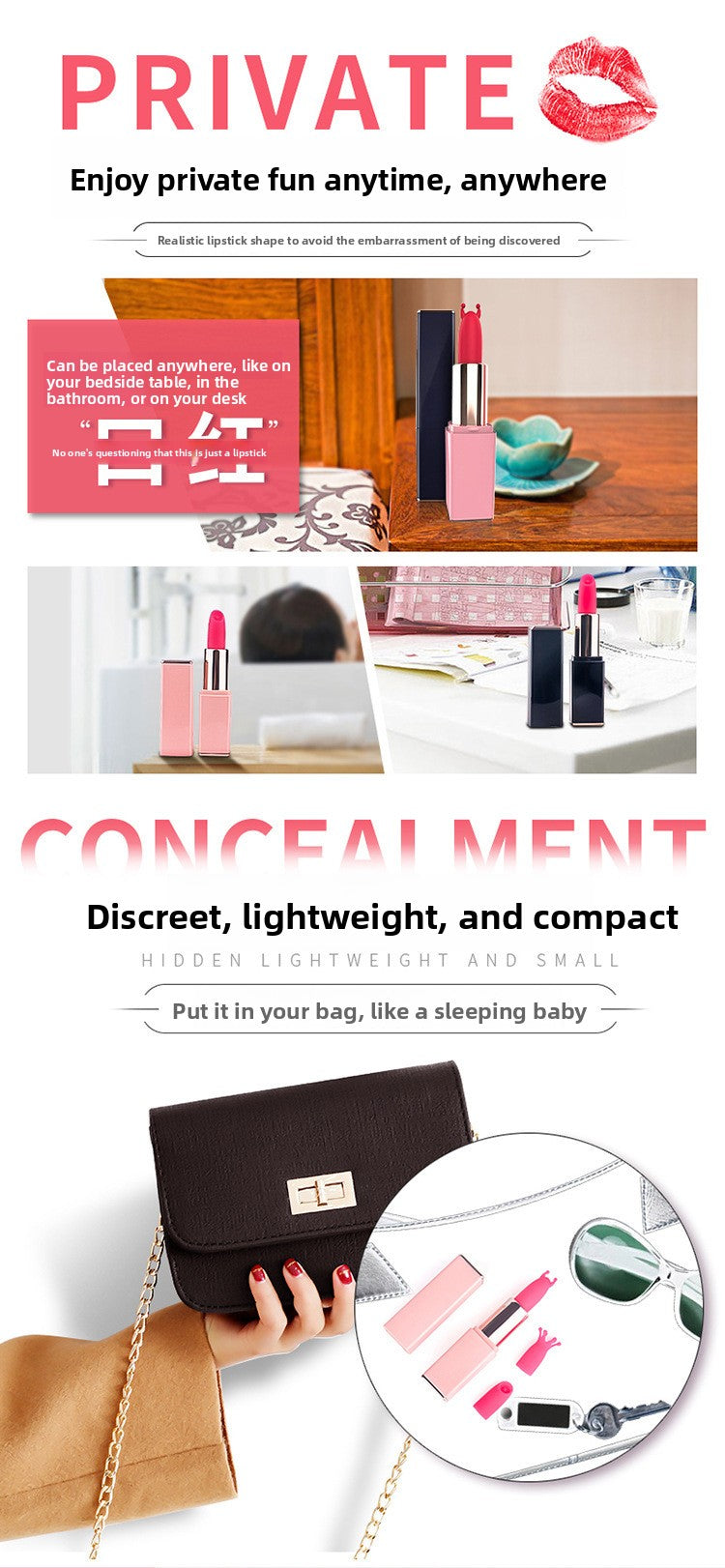 Lipstick Mini Vibrator Sex Toy – Discreet G-Spot Pulse