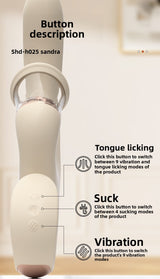 Hot-Selling Sucking Tongue Licking Vibrator for Women Strong Vibration Multi-Functional Female Masturbator Adult Sex Toy Masturbation Stick