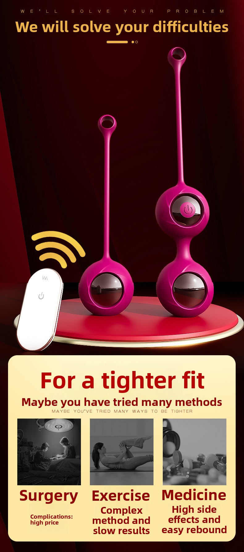 Postpartum Vibration Kegel Ball Packaging Gift Private Part Shrinkage Pelvic Floor Muscle Trainer