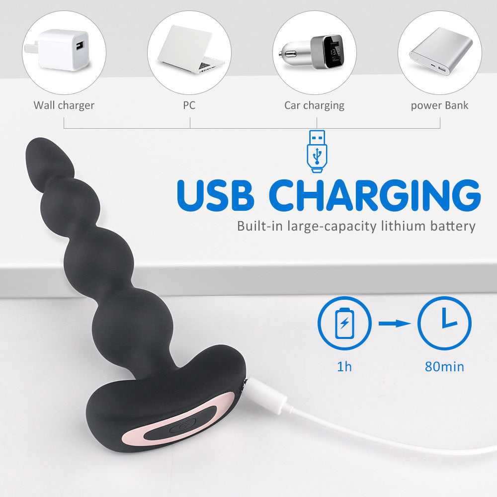 Tapón anal vibrador con control remoto, juguetes para adultos al aire libre, productos sexuales, tapones anales, cuentas anales 