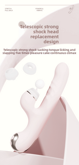 Tongue Licking Telescopic Vibrator Female Strong Vibration Female Masturbator Adult Toy Massage Stick Female Masturbator