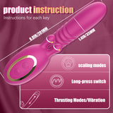 Kneading Vibrator Insertable Telescopic Female Masturbator Adult Toy Sex Product Vibrator for Women Strong Vibration
