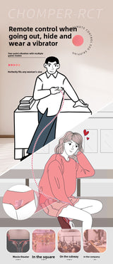 Outdoor Wearable Remote Control Vibrator for Women, Invisible Anti-Slip Sex Toy, Strong Vibration Masturbator