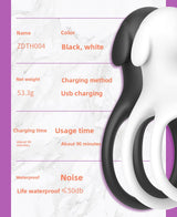 Unisex Vibrating Delay Licking Dog Electric Semen Locking Ring Double Ring Penis Sleeve Wireless Adult Male Products Toys