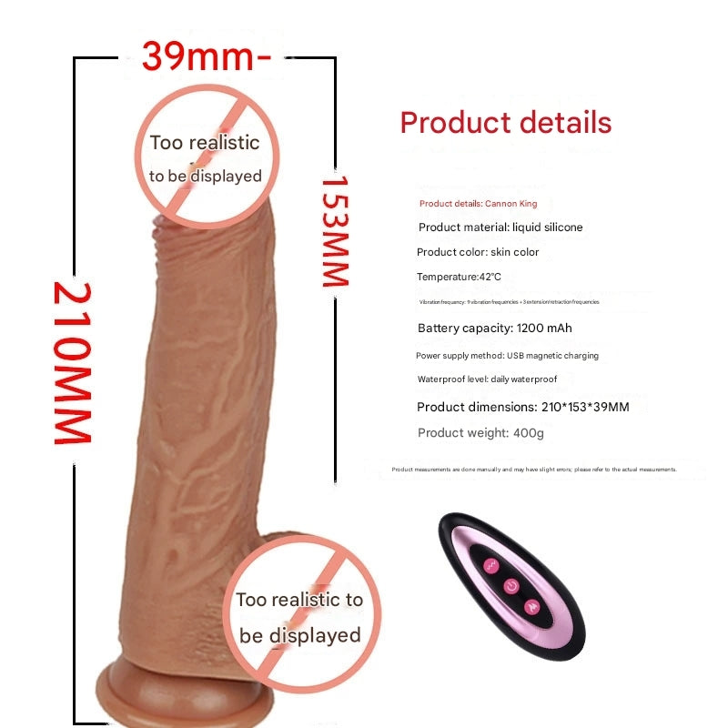 Electric Female Realistic Dildo Silicone Thick Vibrator Masturbator Female Sex Toys