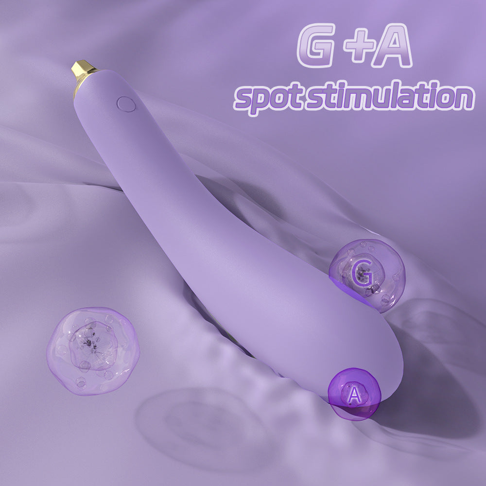 Flexible Eggplant Vibrator Sex Toy – Bendable Insert Design