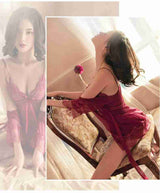 Sexy Lingerie for Women Plus Size See-through Temptation Strap Sexy Lace Nightdress Sleepwear Emotional Supplies Set