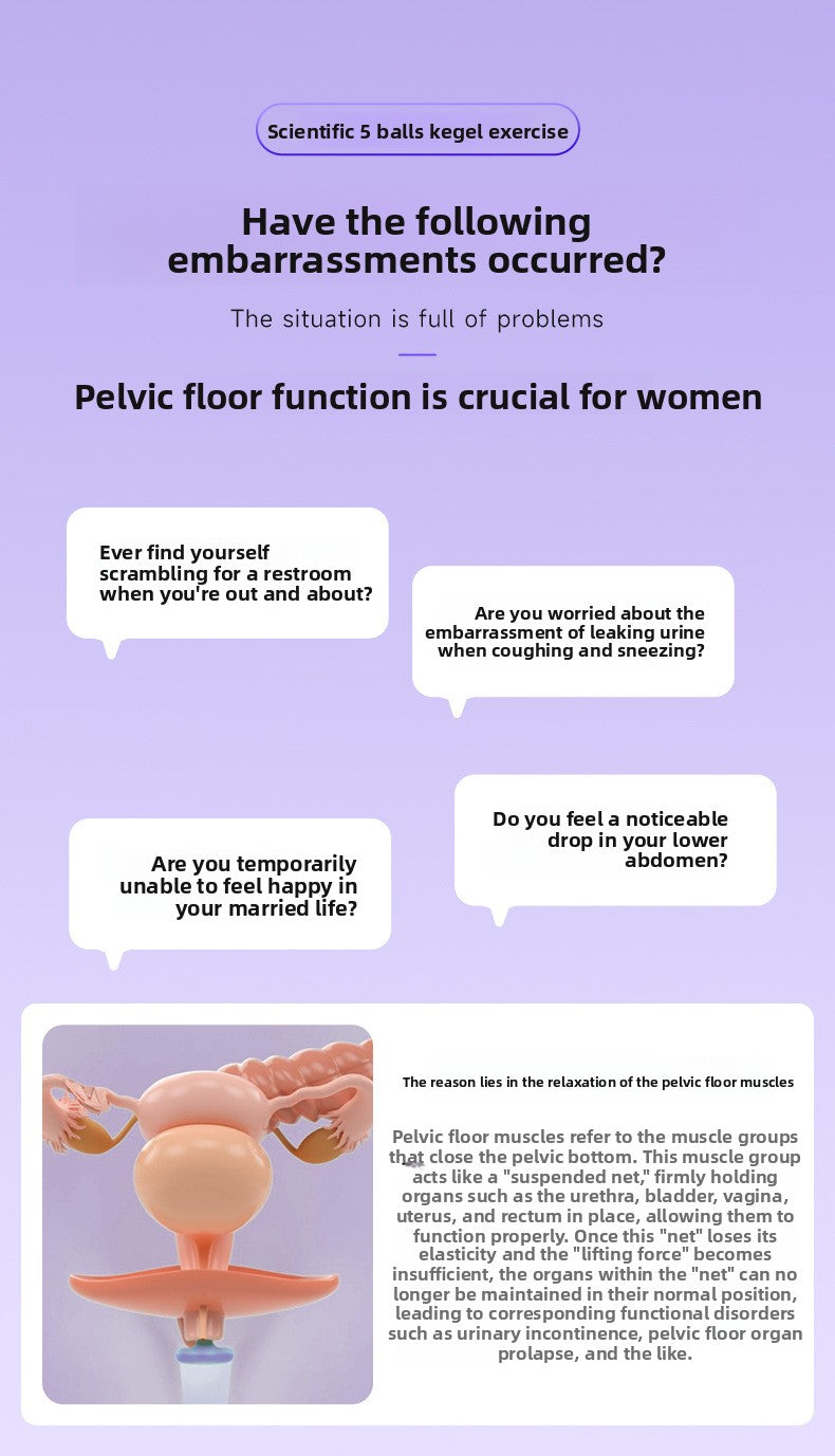 5-Piece Kegel Ball Trainer Sex Toy – Progressive Pelvic System