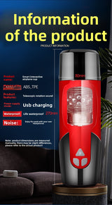 Dark Knight Electric Fully Automatic Telescopic Rotating Sound Silicone Aircraft Cup Exerciser Adult Sex Toys